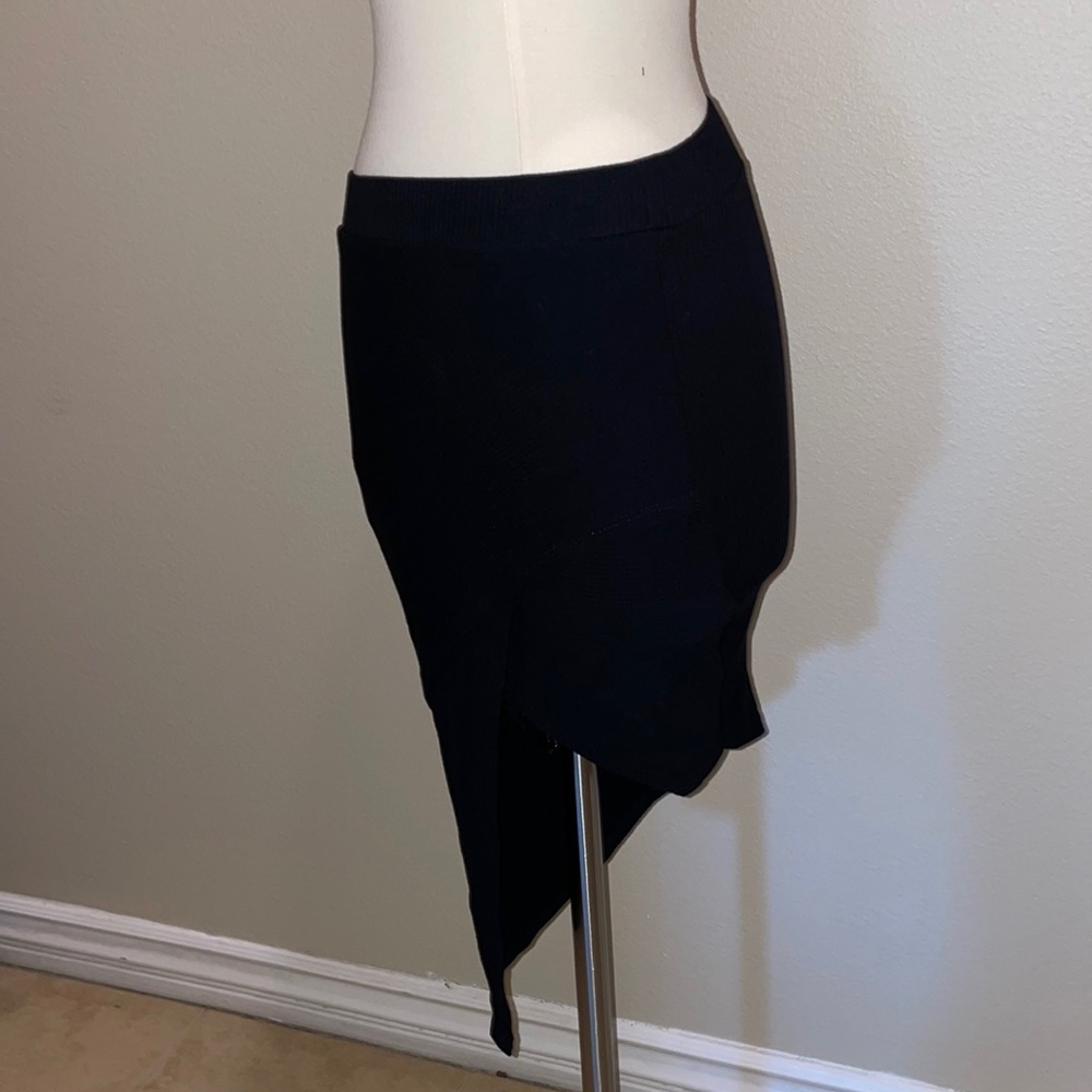 Black asymmetrical skirt